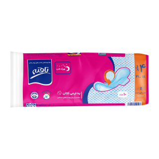 نوار بهداشتی بالدار ویژه شب به نرمی کتان مناسب پوست حساس 10 عددی تافته - 01