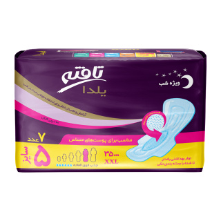 نوار بهداشتی با رویه کتانی مدل یلدا ویژه شب بسته 7 عددی تافته