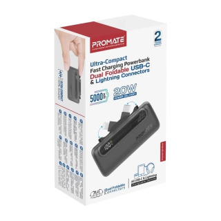 پاور بانک پرومیت مدل POWERUP-DUO ظرفیت 5000 میلی آمپر - 01
