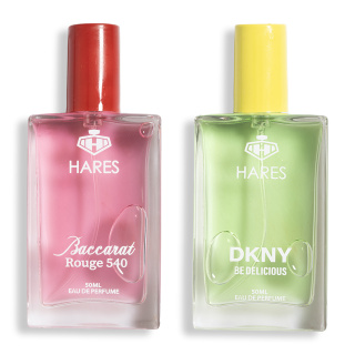 پک 2 عددی ادوپرفیوم مدل Baccarat Rouge حجم 50 میلی لیتر و DKNY حجم 50 میلی لیتر حارث