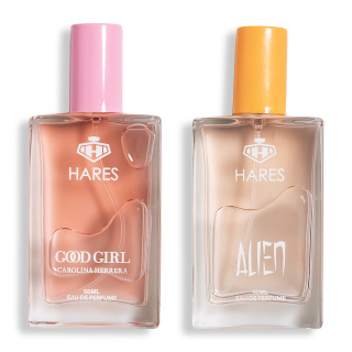 پک 2 عددی ادوپرفیوم مدل Carolina Herrera Good Girl حجم 50 میلی لیتر و Alien حجم 50 میلی لیتر حارث