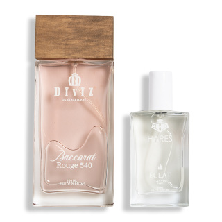 پک 2 عددی ادوپرفیوم مدل Baccarat Rouge حجم 100 میلی لیتر و ادوپرفیوم مدل Lanvin Eclat حجم 50 میلی لیتر دیوایز