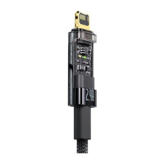 کابل شارژ سریع USB C به لایتنینگ بیسوس مدل Auto Power Off 20W طول 1 متر - 02