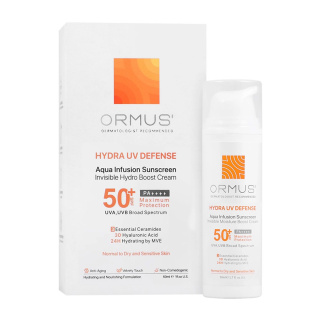 کرم ضد آفتاب بدون رنگ مدل Hydra با SPF50 مناسب پوست نرمال تا خشک و حساس حجم 50 میلی لیتر اورموس - 02