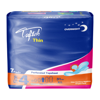 نوار بهداشتی بالدار ویژه شب نازک با رویه مشبک 7عددی تافته - 01