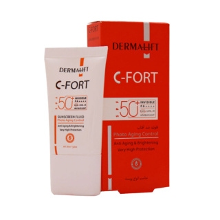 فلوئید ضد آفتاب مدل C-Fort با SPF50 مناسب انواع پوست حجم 40 میلی لیتر درمالیفت - 01