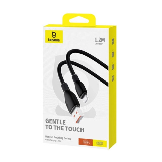 کابل شارژ سریع USB A به لایتنینگ بیسوس مدل Pudding Series 2.4A طول 1 متر - 01