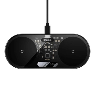 شارژر بی سیم بیسوس مدل Digital LED Display 2 in 1 20W - 03