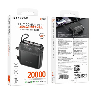 پاوربانک 22.5 وات فست شارژ بروفون مدل BJ64A ظرفیت 20000 میلی آمپرساعت - 03