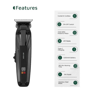 ماشین اصلاح حرفه ای موی سر و صورت مدل GL-TM27 گرین لاین - 02