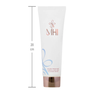 کرم پاک کننده 2 منظوره مدل Double Moisture مناسب پوست نرمال تا خشک حجم 125 میلی لیتر ام اچ آی - 03