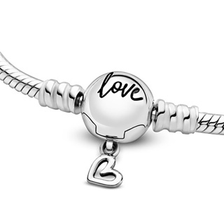 دستبند نقره مدل زنجیر ماری قلب دار دقایق سایز 17 پاندورا - 02