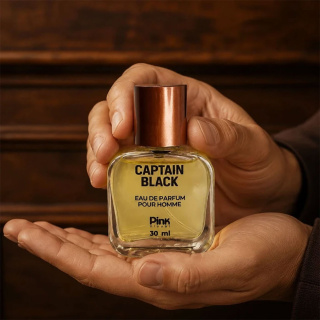 عطر جیبی مردانه مدل Captain Black حجم 30 میلی لیتر پینک ویژوال - 01