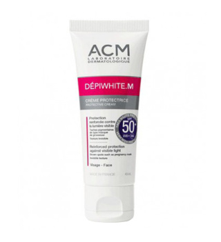 کرم ضد آفتاب بی رنگ ای سی ام مدل Depiwhite.M با SPF50 مناسب انواع پوست حجم 40 میلی لیتر