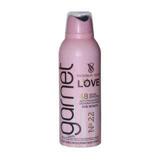 اسپری خوشبو کننده بدن زنانه مدل Victoria Secret Love شماره 22 حجم 200 میلی لیتر گارنت