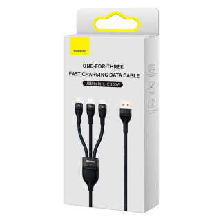 کابل شارژ سریع چندکاره بیسوس مدل Flash Series 100W - 03