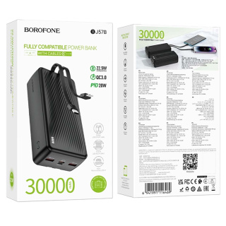 پاوربانک 22.5 وات فست شارژ بروفون مدل BJ57B ظرفیت 30000 میلی آمپرساعت - 03