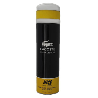 اسپری بدن مردانه مدل Lacoste Challenge حجم 200 میلی لیتر نایس پاپت