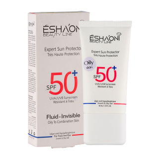 ضد آفتاب فلوئیدی بی رنگ با SPF 50 مناسب پوست چرب تا مختلط حجم 40 میلی لیتر اشااونی