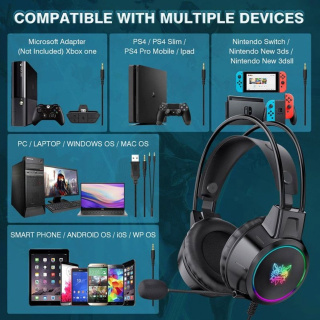هدست مخصوص بازی اونیکوما مدل X15Pro-BK - 08