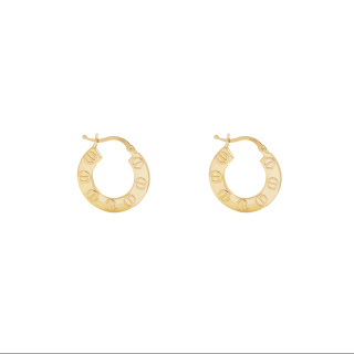 گوشواره 18 عیار حلقه کارتیه باریک