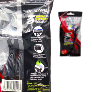 خودتراش دکتر مورنینگ مدل 3Blades M بسته 4 عددی - 01