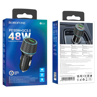 شارژر فندکی 48 وات بروفون مدل BZ21 USB - 06