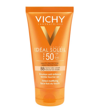 کرم ضد آفتاب رنگی ویشی مدل Ideal Soleil Dry Touch با SPF50 مناسب انواع پوست حجم 50 میلی لیتر