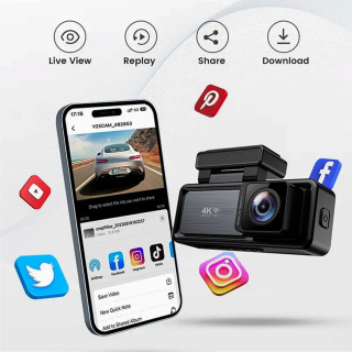دوربین ثبت وقایع خودرو مدل M6 4K WiFi همراه با دوربین عقب اتوویژن - 13
