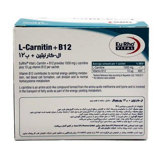 ساشه ال کارنیتین و ب12 بسته 14 عددی یوروویتال - 02