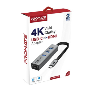 هاب USB C مدل MEDIAHUB C3 با 4 درگاه خروجی پرومیت - 01