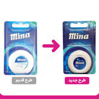 نخ دندان فوق نازک با اسانس اکالیپتوس 50متر مینا - 01