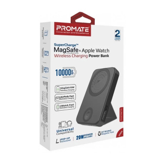 پاور بانک بیسیم 3 در1 مدل POWERMAG TRIO با ظرفیت 10000 میلی آمپر پرومیت - 01