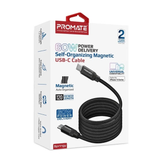 کابل USB C به USB C مدل SPRINGY پرومیت - 01