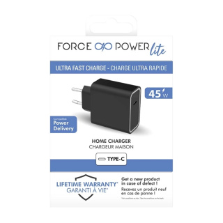 شارژر دیواری 45 وات فورس شارژ سریع با پورت USB C - 01