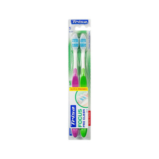 مسواک مدل Focus Pro Clean با برس نرم بسته 2 عددی تریزا - 01