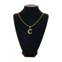 گردنبند مردانه طرح حرف C کد h015