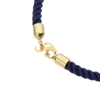 دستبند طلا 18 عیار زنانه مدل MB 1522 طرح حرف لاتین F - 02
