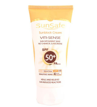 کرم ضد آفتاب رنگی سان سیف با SPF50 مناسب پوست حساس حجم 50 میلی لیتر