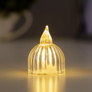شمع ال ای دی مدل کریستالی شفاف طرح SUN مجموعه 6 عددی - 02