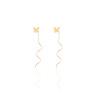 گوشواره طلا 18عیار مدل پروانه میوگلد