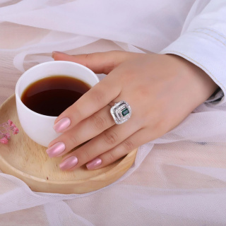 انگشتر طلا 18 عیار زنانه مدل MR1553 56 مهر گالری - 03
