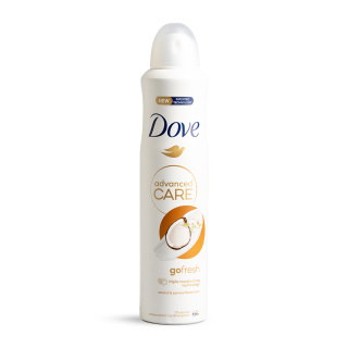 اسپری ضد تعریق زنانه داو مدل Advanced Care Go Fresh با رایحه نارگیل و گل یاسمن حجم 250 میلی لیتر