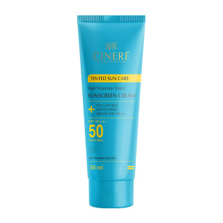 کرم ضد آفتاب رنگی +SPF50 فاقد چربی سینره