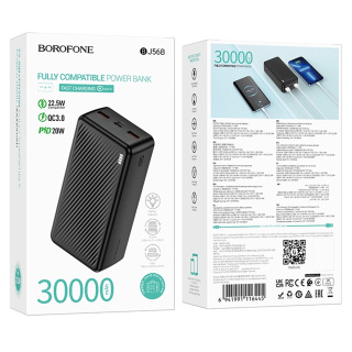 پاوربانک 22.5 وات فست شارژ بروفون مدل BJ56B ظرفیت 30000 میلی آمپرساعت - 03