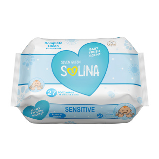 دستمال مرطوب کودک مدل Baby Fresh Scent بسته 27عددی سون کوئین - 01