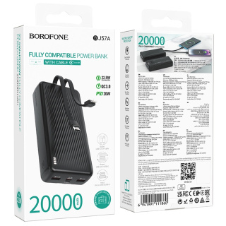 پاوربانک 22.5 وات فست شارژ بروفون مدل BJ57A ظرفیت 20000 میلی آمپرساعت - 03