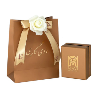 پلاک طلا 18 عیار مدل پروانه خطی ماوی گالری - 01
