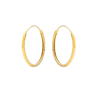 گوشواره حلقه ای طلا 18 عیار زنانه مدل ME1247 مهر گالری - 03