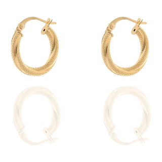 گوشواره طلا 18 عیار حلقه ای کدE1691 میوگلد